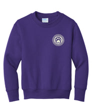 Load image into Gallery viewer, BSCSD Middle School Youth Crew Sweatshirt - Purple (provides 16 meals)
