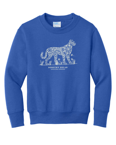 Dorothy Nolan Cheetah Youth Sweatshirt - Blue (provides 9 meals)