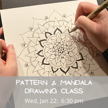 Load image into Gallery viewer, Pattern and Mandala Drawing Workshop Jan 22 @ 6:30 pm (Provides 12 meals)