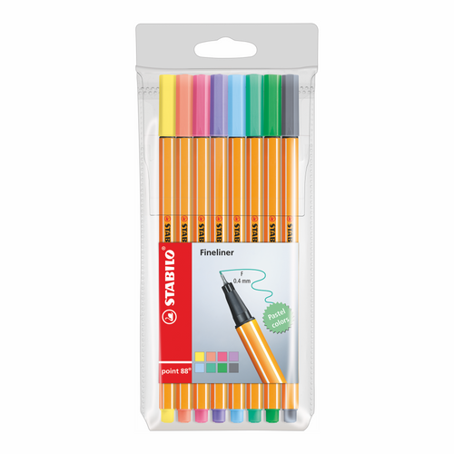 Stabilo Pen Fineliner Set of 8 (provides 5 meals)