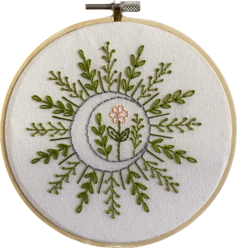 Moon Vines Embroidered Hoop (12 Meals)
