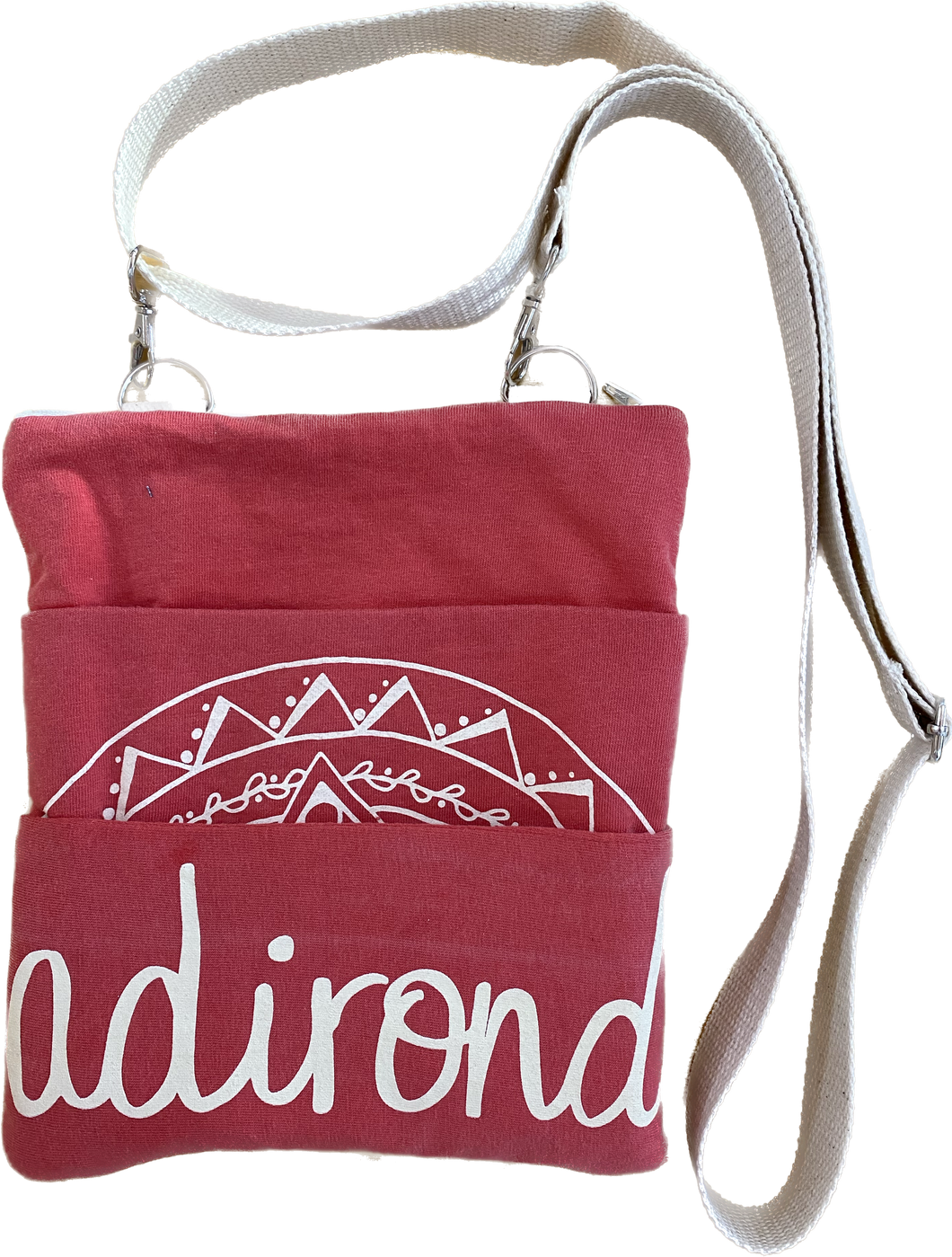 Front View : Red - Upcycled Nourish Zip-Top Cross Body Bag - ADIRONDACKS 