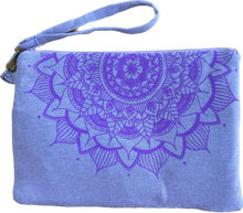 Load image into Gallery viewer, product photo:  lavender clutch, wallet with mandala