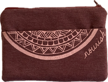 Load image into Gallery viewer, Upcycled Nourish Medium Sized Clutch - maroon (12 meals)