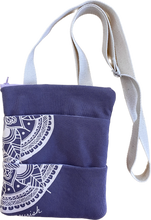 Load image into Gallery viewer, Front View - Upcycled Nourish Zip-Top Cross Body Bag - lavender 