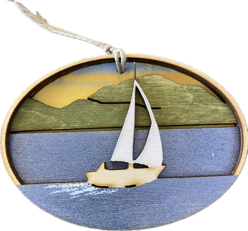 Sailboat Wooden Ornament (provides 6 meals) (Copy)
