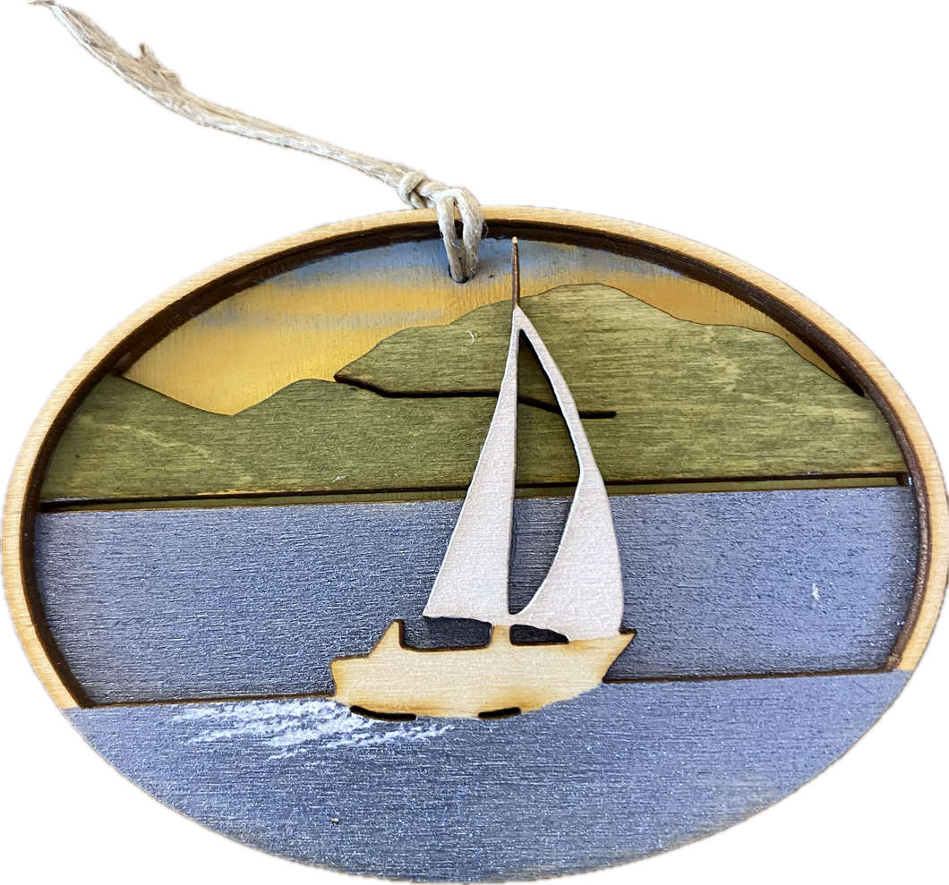 Sailboat Wooden Ornament (provides 6 meals) (Copy)