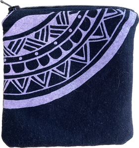 Upcycled Nourish Coin Purse  - black(4 meals)