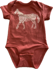 Load image into Gallery viewer, Horse Onesie - Coral (provides 8 meals)