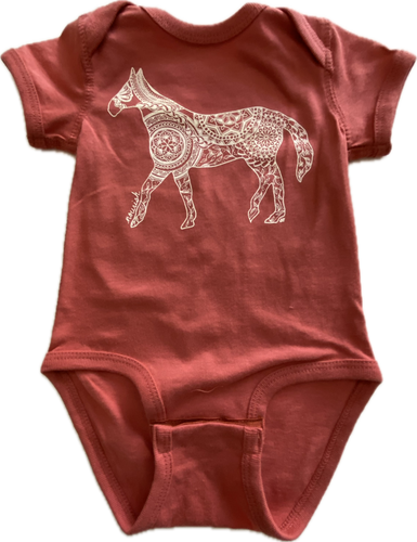 Horse Onesie - Coral (provides 8 meals)