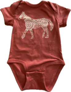 Horse Onesie - Coral (provides 8 meals)