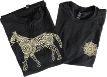 Load image into Gallery viewer, Unisex Crew-neck T-shirt  - Horse(provides 12 meals)