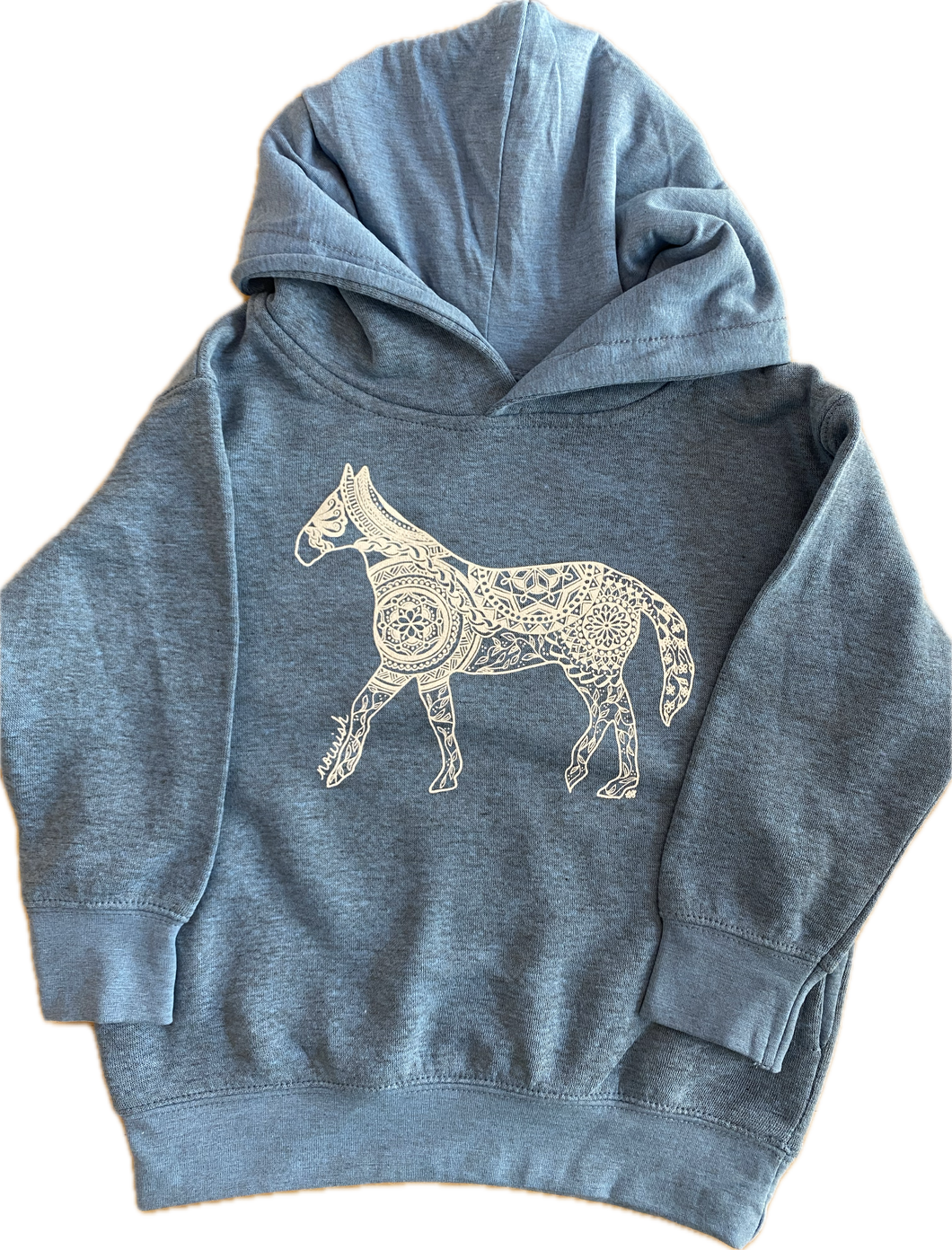 Toddler Hooded Sweatshirt - Blue Horse (provides 16 meals)