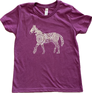 Youth Horse T-Shirt - Magenta (provides 8 meals)