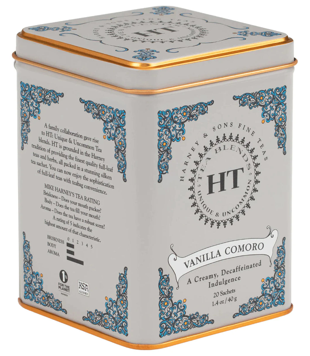 Tea Tin - Decaf Vanilla Comoro (4 meals)