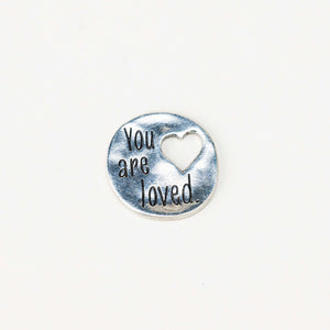 You are Loved Pocket Charm:  Set of 4 (provides 7 meals)