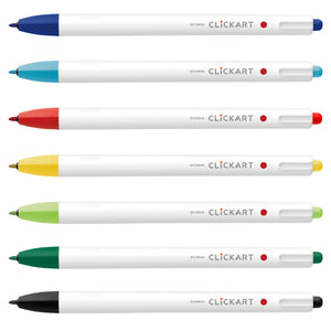 ClickArt Retractable Marker Pen  set of 12 (provides 8 meals)