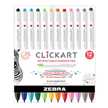 Load image into Gallery viewer, ClickArt Retractable Marker Pen  set of 12 (provides 8 meals)