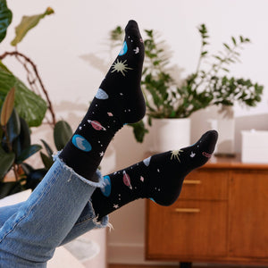 Socks that Support Space Exploration (Black Galaxy): Medium (provides 6 meals)