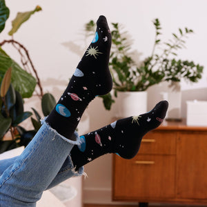 Socks that Support Space Exploration (Black Galaxy): Small (provides 6 meals)l