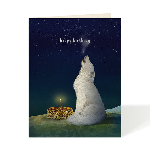 Birthday Call - Wolf Birthday Greeting Cards