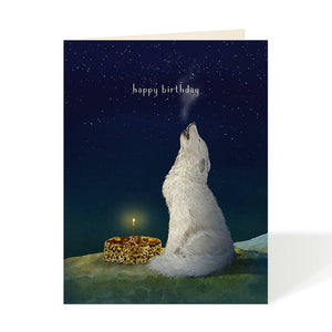 Birthday Call - Wolf Birthday Greeting Cards