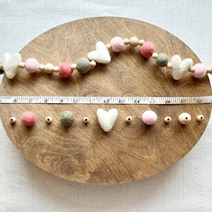 Felt Ball and Wood Bead Garland Craft Kit | Pink Sweetheart (provides 12 meals)