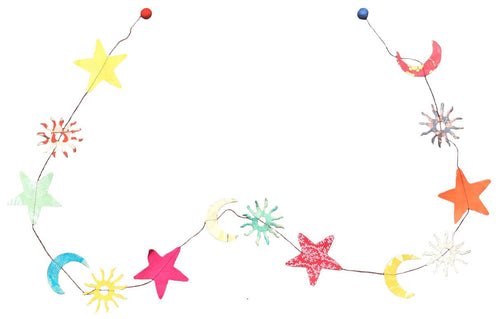Eco Paper Garland - Sun, Moon Stars (provides 4 meals)