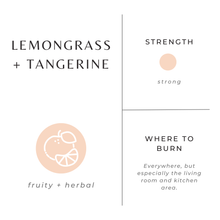 Load image into Gallery viewer, Lemongrass + Tangerine Frosted Candle (provides 14 meals)