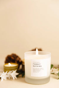 Forest Bathing Frosted Candle (provides 14 meals)
