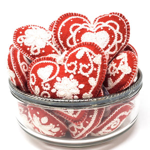 Embroidered Heart Ornament - Provides 6 meals