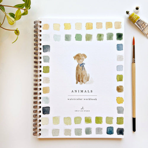 Animals watercolor workbook (provides 9 meals)