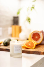 Load image into Gallery viewer, Grapefruit + Spearmint Frosted Candle (provides 14 meals)