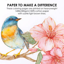 Load image into Gallery viewer, Grabie 15 Sheets 140LB Floral-Themed Watercolor Coloring Book (provides 6 meals)