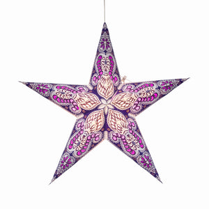 Phoenix ~ 5  Pointer, 24", Violet Paper Star Lantern Light