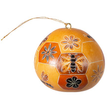 Load image into Gallery viewer, Bee Doodle - Gourd Ornament - (provides 9 meals)