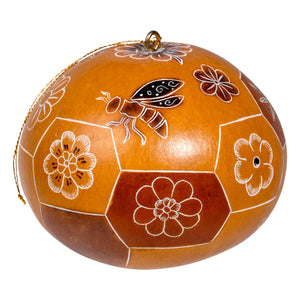 Bee Doodle - Gourd Ornament - (provides 9 meals)