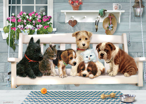 Porch Swing Buddies (tray) 35pc puzzle