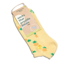 Load image into Gallery viewer, Ankle Socks that Provide Meals (Golden Pineapples) (provides 6 meals)