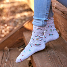 Load image into Gallery viewer, Socks that Save LGBTQ Lives (Radiant Rainbows): Medium (provides 6 meals)