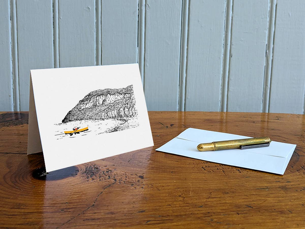 Montañas - Canoeing Dog Blank Greeting Card (provides 2 meals)