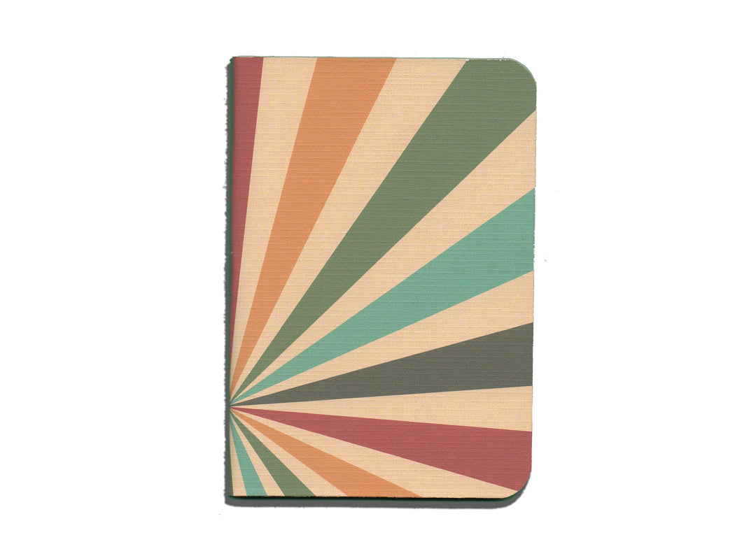 Retro Color Sunburst Pocket Notebook: Blank Pages (provides 2 meals)