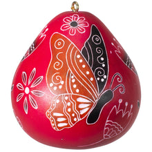 Load image into Gallery viewer, Butterfly Doodle - Gourd Ornament - (provides 9 meals)