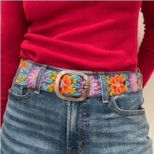 Load image into Gallery viewer, Prairie Flowers Embroidered Wool Belt