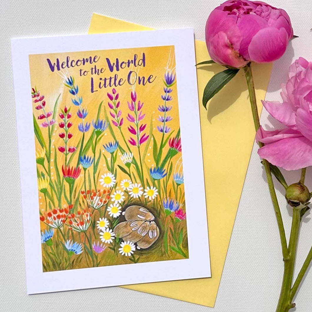 Welcome to the World Card (Blank Inside) Provides 2 meals