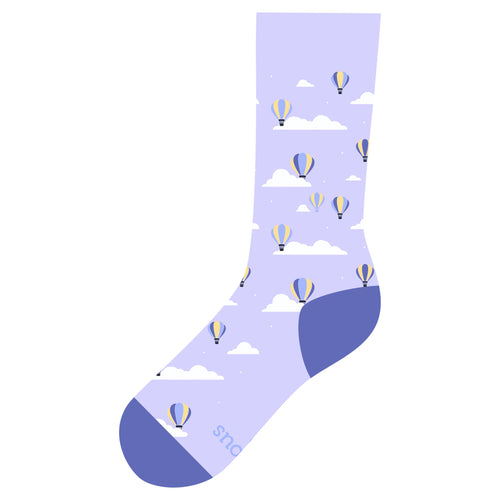 Socks that Fight Childhood Cancer (Purple Hot Air Balloons)