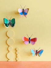 Load image into Gallery viewer, Gold Rim Butterfly Wall Art (provides 5 meals)
