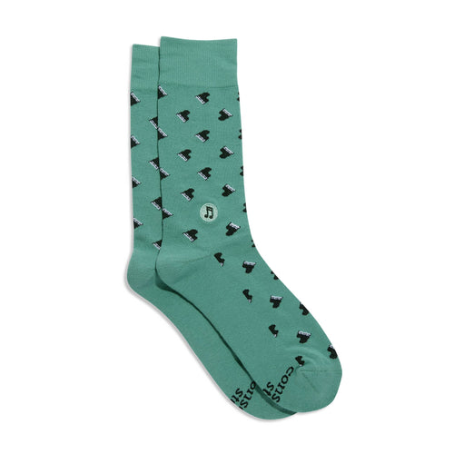 Socks that Support Music (Green Pianos) (provides 6 meals)