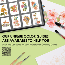 Load image into Gallery viewer, Grabie 15 Sheets 140LB Floral-Themed Watercolor Coloring Book (provides 6 meals)