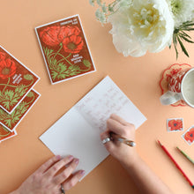Load image into Gallery viewer, Thinking of You (Red Poppies) Friendship Card